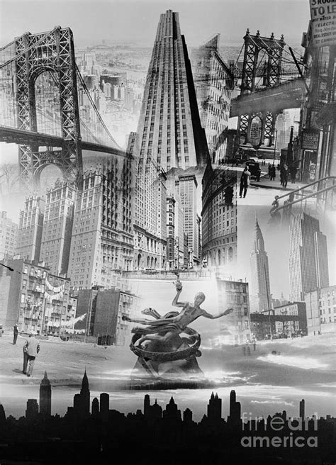 New York City Montage 1939 By Padre Art