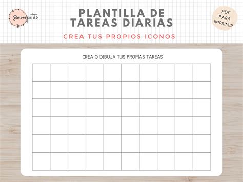 Plantilla De Tareas Diarias Español Hábitos Y Rutinas Para Etsy España