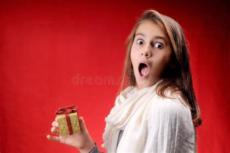 Little Girl Surprise Stock Photo Image Of Winter Face 35115114