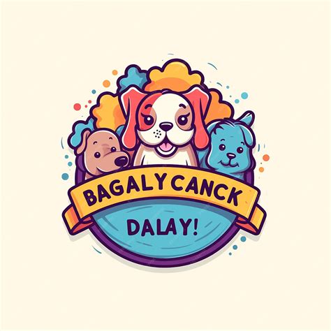 Premium Vector | A logo for a doggy daycare