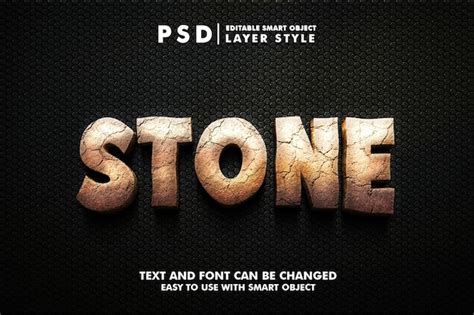 Premium Psd Stone Editable Psd Text Effect