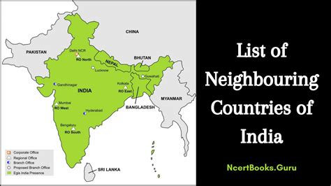 7 Neighbouring Countries Of India Map Map