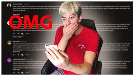 REACTING TO YOUR EMBARRASSING STORIES Merch Winner YouTube