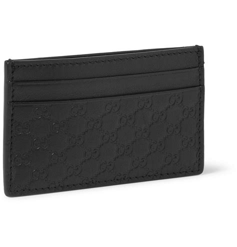Moro brown soft leather card holder flap 544030top rated seller. Gucci Embossed Leather Card Holder and Money Clip in Black ...