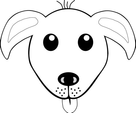 Dog Face Clip Art Black And White Clip Art Library