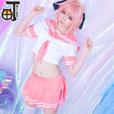 Fate Apocrypha Cosplay Astolfo Sailor Suit Cosplay Costume Rider Black
