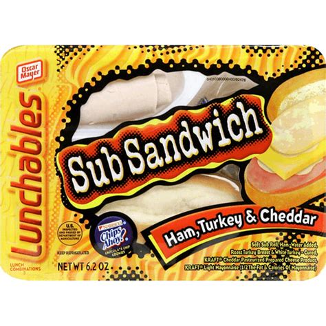 lunchables lunch combinations ham turkey and cheddar sub sandwich shop superlo foods