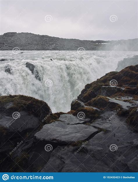 Godafoss One Of The Most Famous Waterfalls In Iceland Stock Image