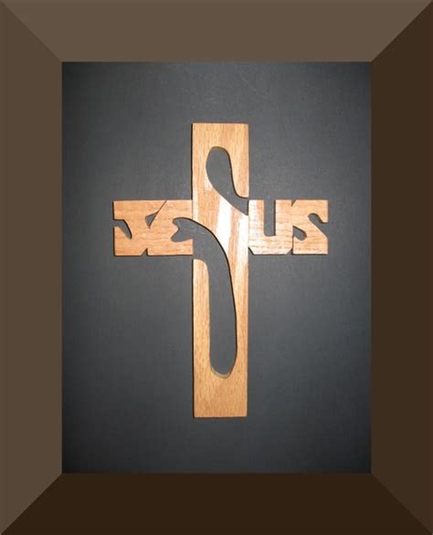 6 X 85 Wood Cross Of Jesus Name