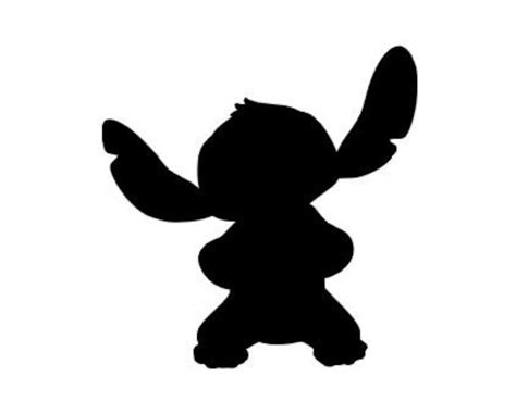 Stitch Lilo Silhouette Vinyl Decal Black Red Silver White Etsy Israel