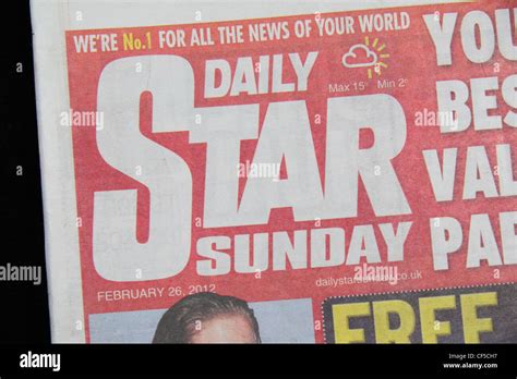 The Daily Star Sunday Tabloid Red Top British Sunday Newspaper