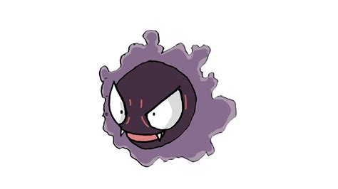 How To Draw Gastly Pokemon Youtube