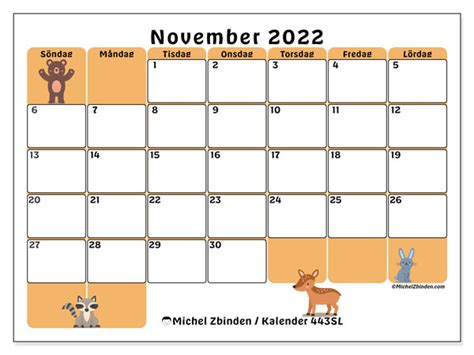 Kalender November F R Att Skriva Ut Sl Michel Zbinden Fi