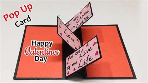 Pop Up Valentines Day Card Valentine Cards Handmade Greeting Cards