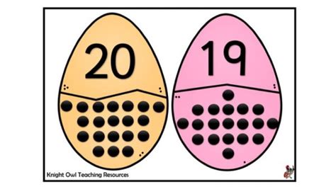 Easter Egg Number Matching Game 1 20