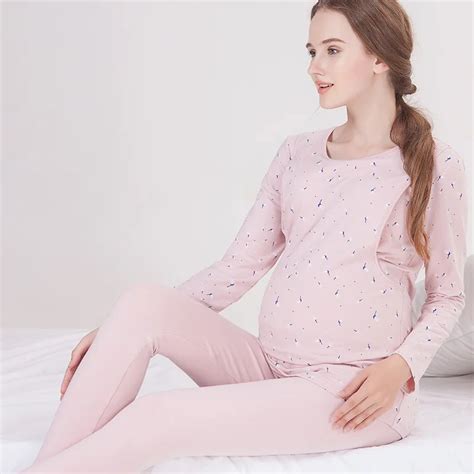 Moms Maternity Clothes Maternity Nightgown Breastfeeding Pregnancy Sleepwear For Pregnant Women