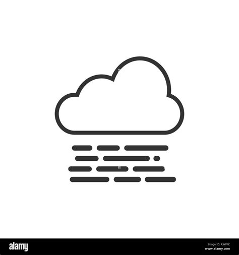 Weather Icon Fog Icon Vector Illustration Flat Stock Vector Image