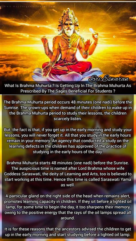What Is Brahma Muhurta Is Getting Up In The Brahma Muhurta As