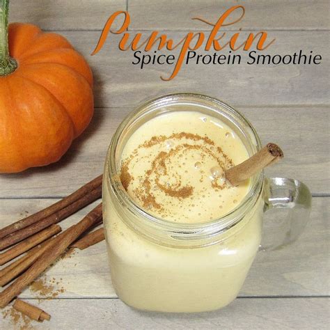Pumpkin Spice Protein Smoothie With Freshly Ground Cinnamon Pumpkin