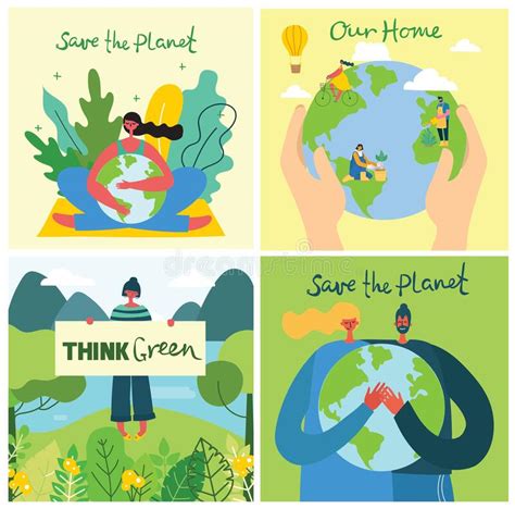 Earth Day Concept Human Hands Holding Globe Stock Illustrations 485