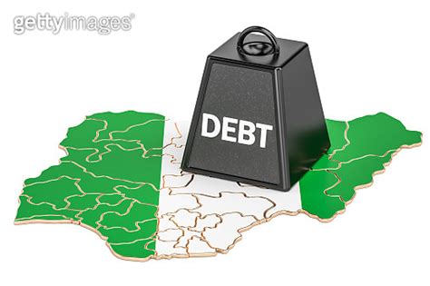 nigerian national debt or budget deficit financial crisis concept 3d rendering 이미지 848362564