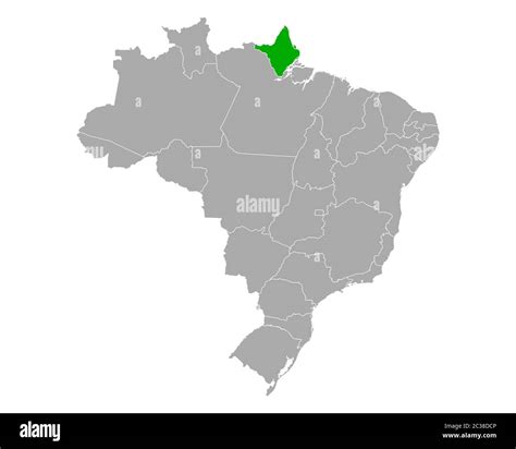Map Of Amapa In Brazil Stock Photo Alamy