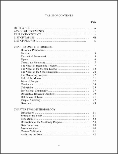 Apa Format Research Paper Table Of Contents Apa Format Template