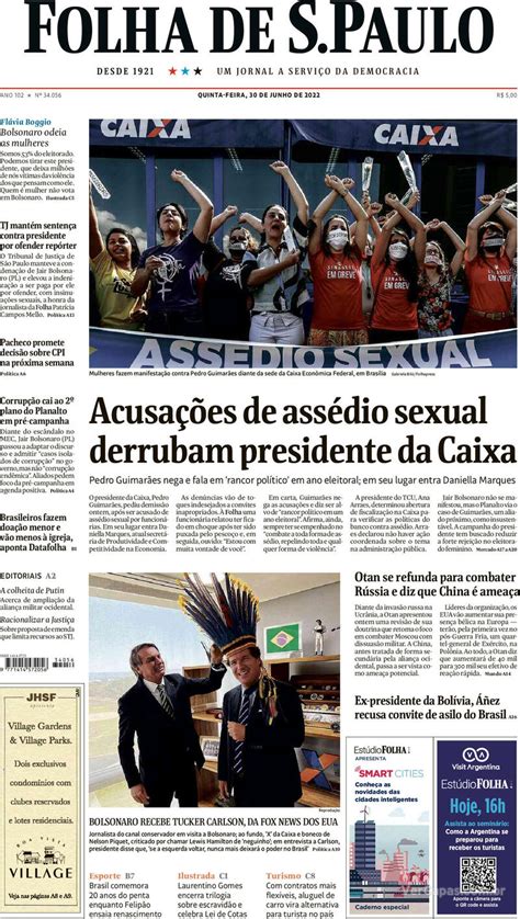 Capa Folha De Spaulo Terça 8 De Junho De 2021