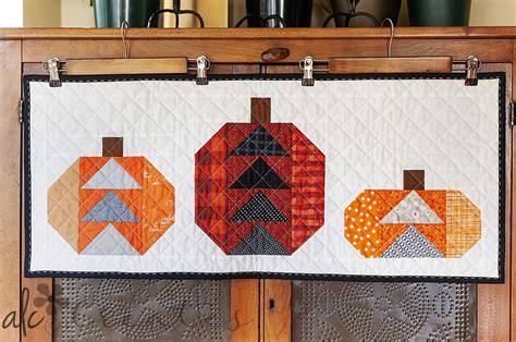 Fall Pumpkins Mini Quilts With Fabric Inspiration And Ideas Alc Creates