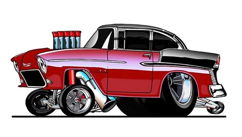 Cartoon Hot Rod Truck Art Car Art Art Cars