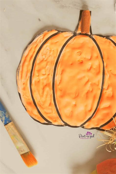 Easy Puffy Paint Pumpkins · Pint Sized Treasures
