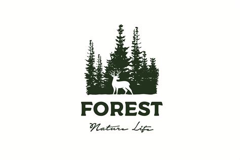 Forest Deer Logo Design Illustration Grafik Von Weasley99 · Creative