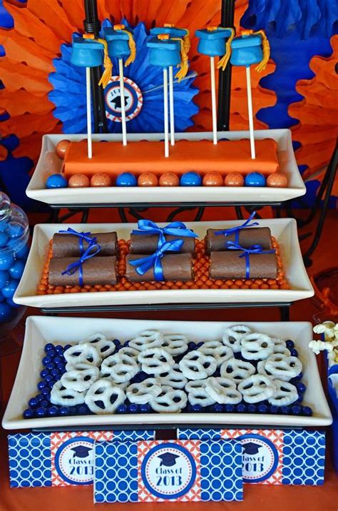 Orangeblue Graduationend Of School Party Ideas Photo 15 Of 40