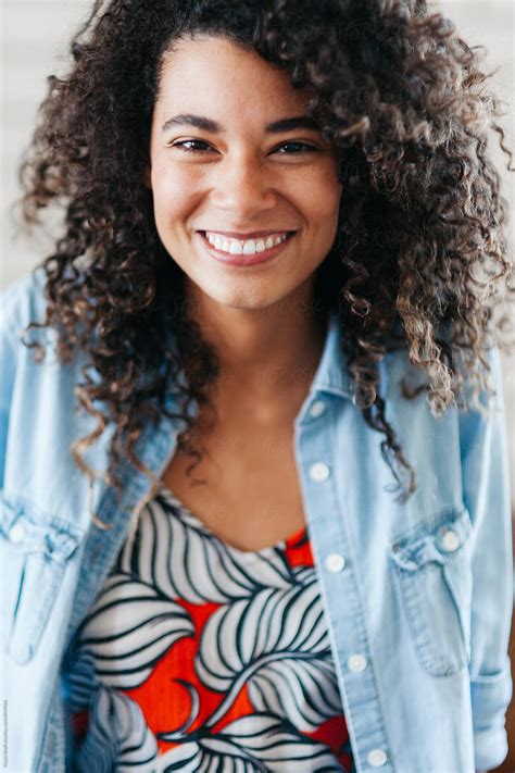 Beautiful Woman With Curly Hair By Stocksy Contributor Kayla Snell Stocksy
