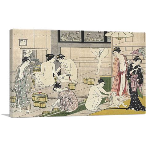Artcanvas The Bathhouse Women 1790 By Torii Kiyonaga Wrapped Canvas