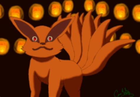 Kurama digital wallpaper, anime, fox, simple background, animals. Kurama by CadenceWolf2443 on DeviantArt