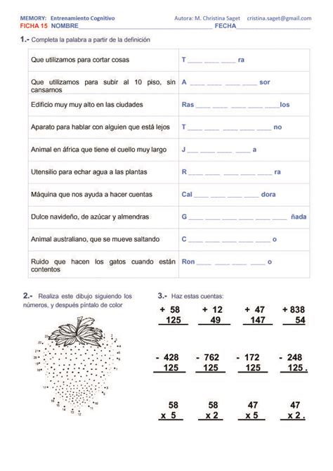 A Worksheet With Numbers And Symbols In Spanish