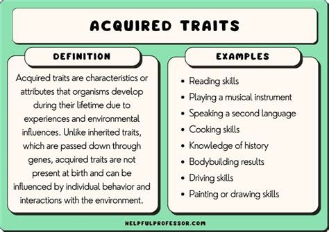 101 Acquired Traits Examples 2024