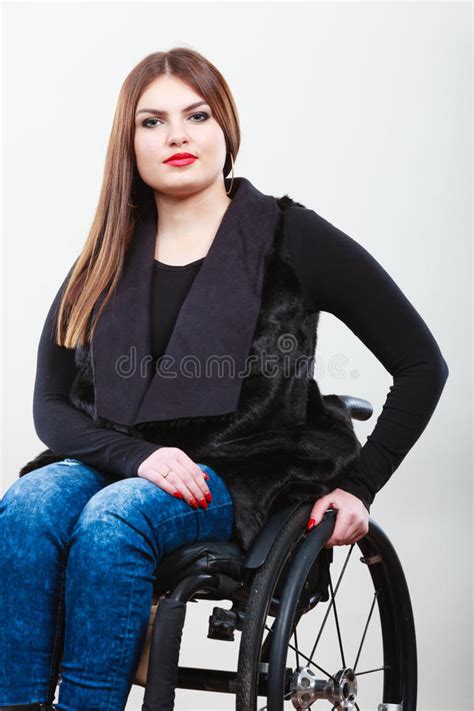 Disabled Young Girl On Wheelchair Stock Photo Image Of