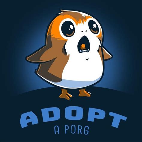 Adopt A Porg T Shirt Star Wars Teeturtle Starwarsfunny Star Wars Drawings Star Wars Art