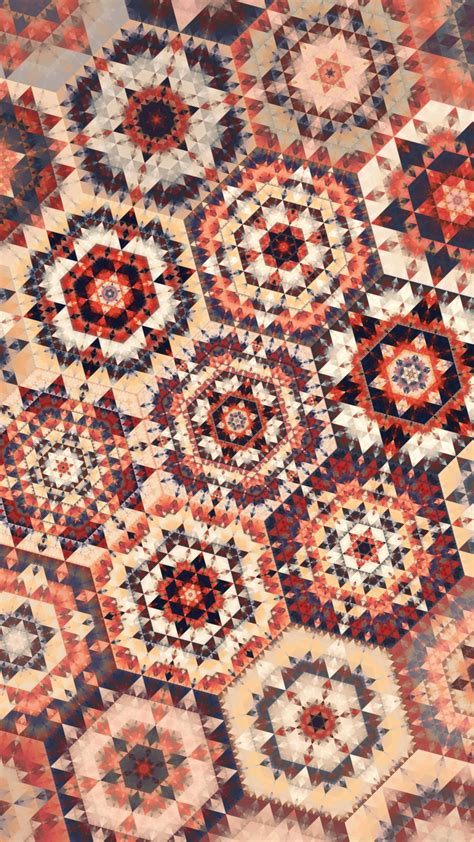 Download 720x1280 Wallpaper Artwork Hexagonal Pattern Fractal