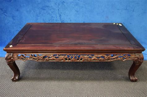 Sold Price Early 20th Century Chinese Rosewood Kang Table Measures