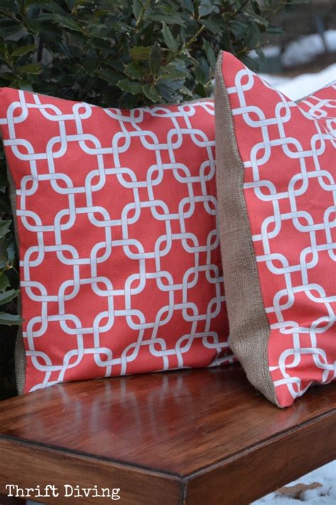This round pillow sewing pattern is great for a beginner. How to Make Pretty "No Sew" Pillows - Thrift Diving Blog