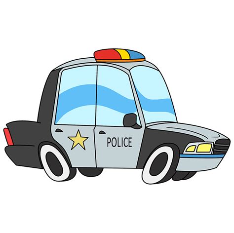 How To Draw A Police Car Really Easy Drawing Tutorial