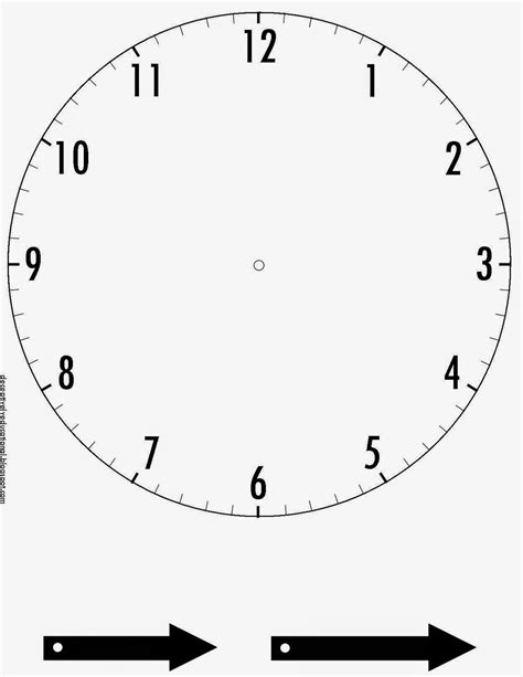 Printable Clock Face With Movable Hands