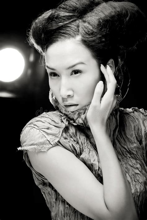 Beautiful Asian Woman Pose In Studio Stock Photo Image Of Glamour