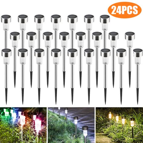 Best Solar Lights For Outdoor Pathway 24 Brightest Led Stake Light Set