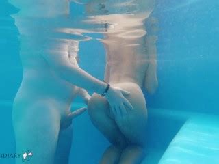 Naked Underwater Fuck In Paradise Infinity Pool With Cum On Ass Xxx