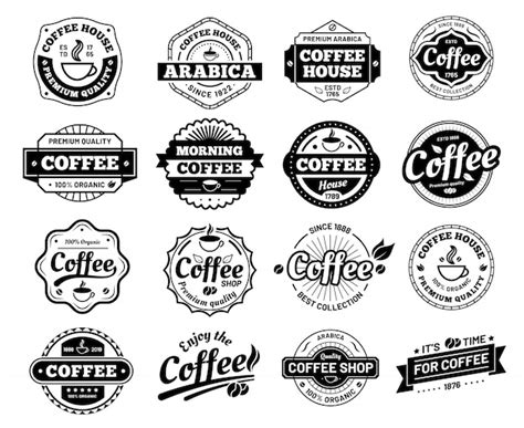 Premium Vector Coffee Badges Cafe Logo Stamp Sticker Restaurant