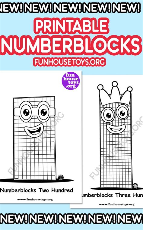 New 200 To 900 Numberblocks Coloring Pages Fun Printables For Kids